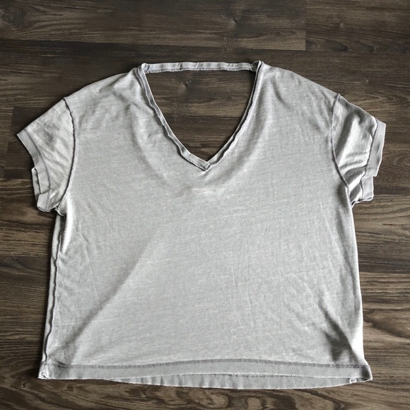 We The Free All Mine Tee Light Grey Oversized Boho Lightweight Short Sleeve - Picture 4 of 16